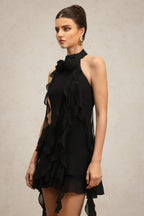 Vestido sem Mangas com Decote Halter, Exclusivo e Detalhe em Laço