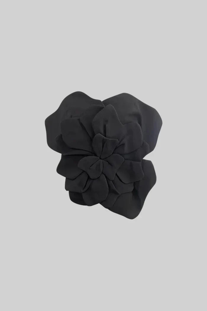 Corset com detalhes florais 3D