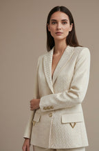 Conjunto de Luxo: Blazer e Calça em Jacquard com Monograma Exclusivo