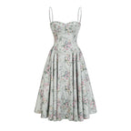 Vestido Estampado com Modelagem Slim e Cintura Definida