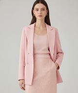 Conjunto Élise – Blazer Alfaiataria e Saia Plissada com Renda