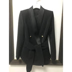 Blazer Estruturado com Lapela Xale e Cinto - Elegância Atemporal