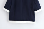 Conjunto Feminino Versátil – Blusa Básica com Recortes e Calça Reta Cintura Alta