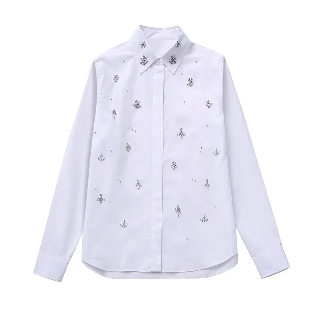 Camisa bordado em Cristais - Novidade