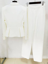 Conjunto de Alfaiataria Exclusivo – Blazer com Recortes e Calça com Fenda