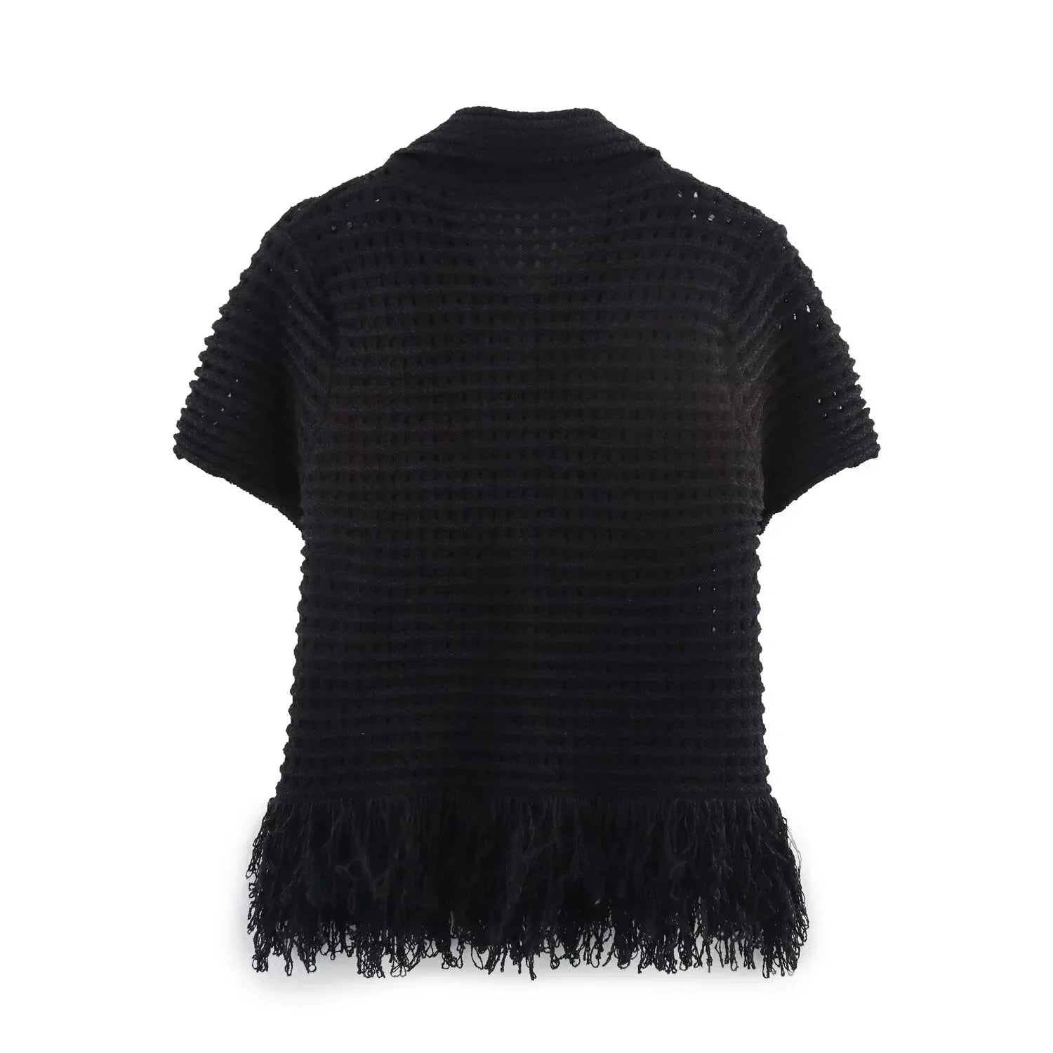 Conjunto em Tricô Vazado – Saia Mini + Camisa