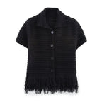 Conjunto em Tricô Vazado – Saia Mini + Camisa