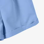 Conjunto Casual – Camisa de Manga Longa e Shorts de Cintura Alta