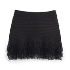 Conjunto em Tricô Vazado – Saia Mini + Camisa