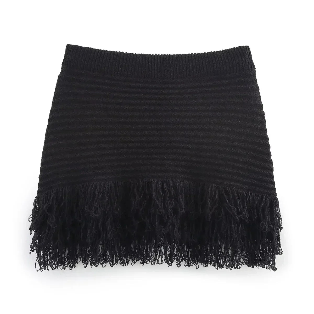 Conjunto em Tricô Vazado – Saia Mini + Camisa