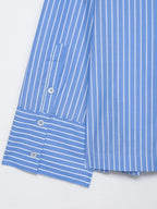 Camisa Casual Listrada com Lenço Integrado