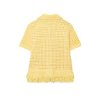 Conjunto em Tricô Vazado – Saia Mini + Camisa