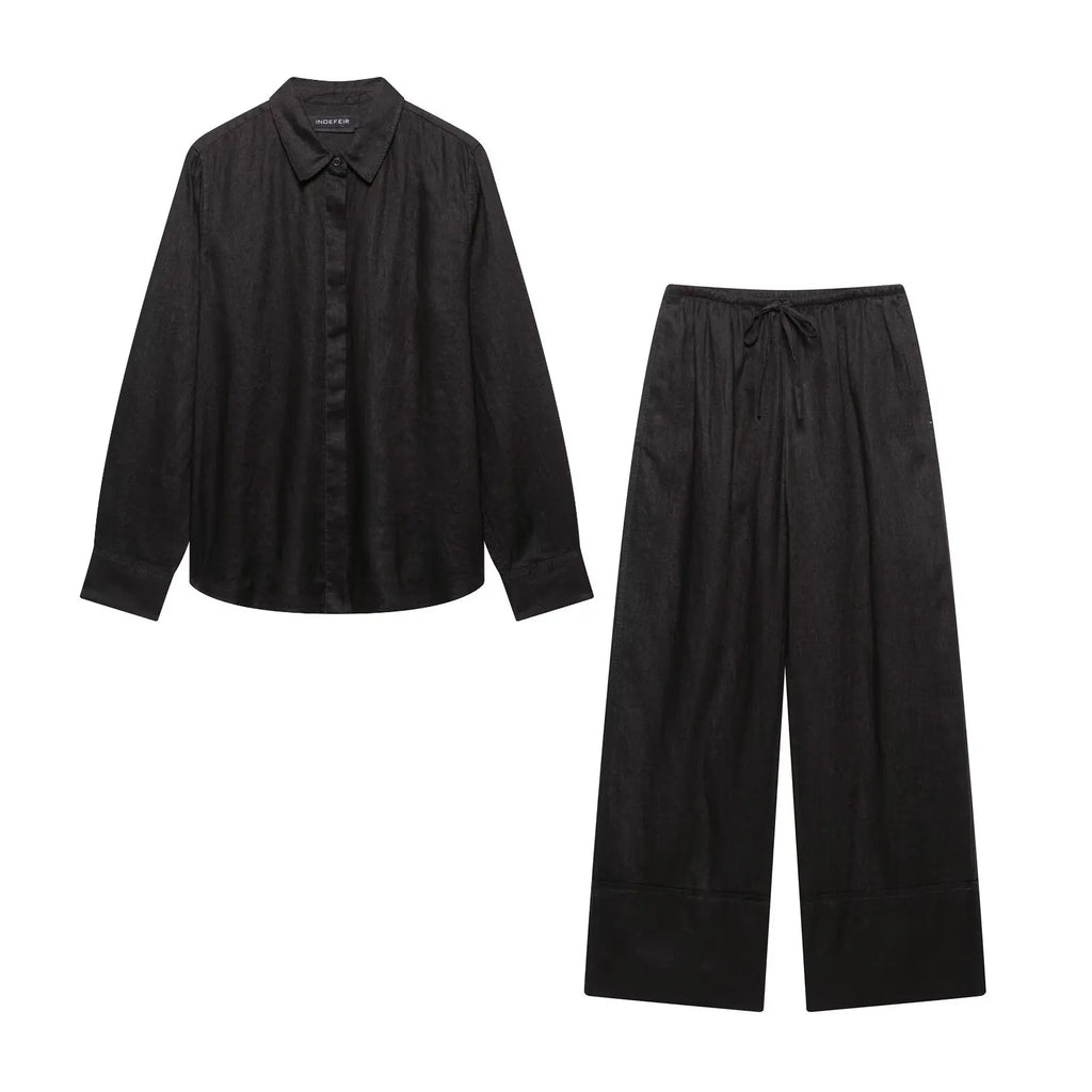 Conjunto Camisa e Calça Pantalona – Elegância e Conforto