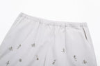 Conjunto Bordado com cristais - shorts e camisa