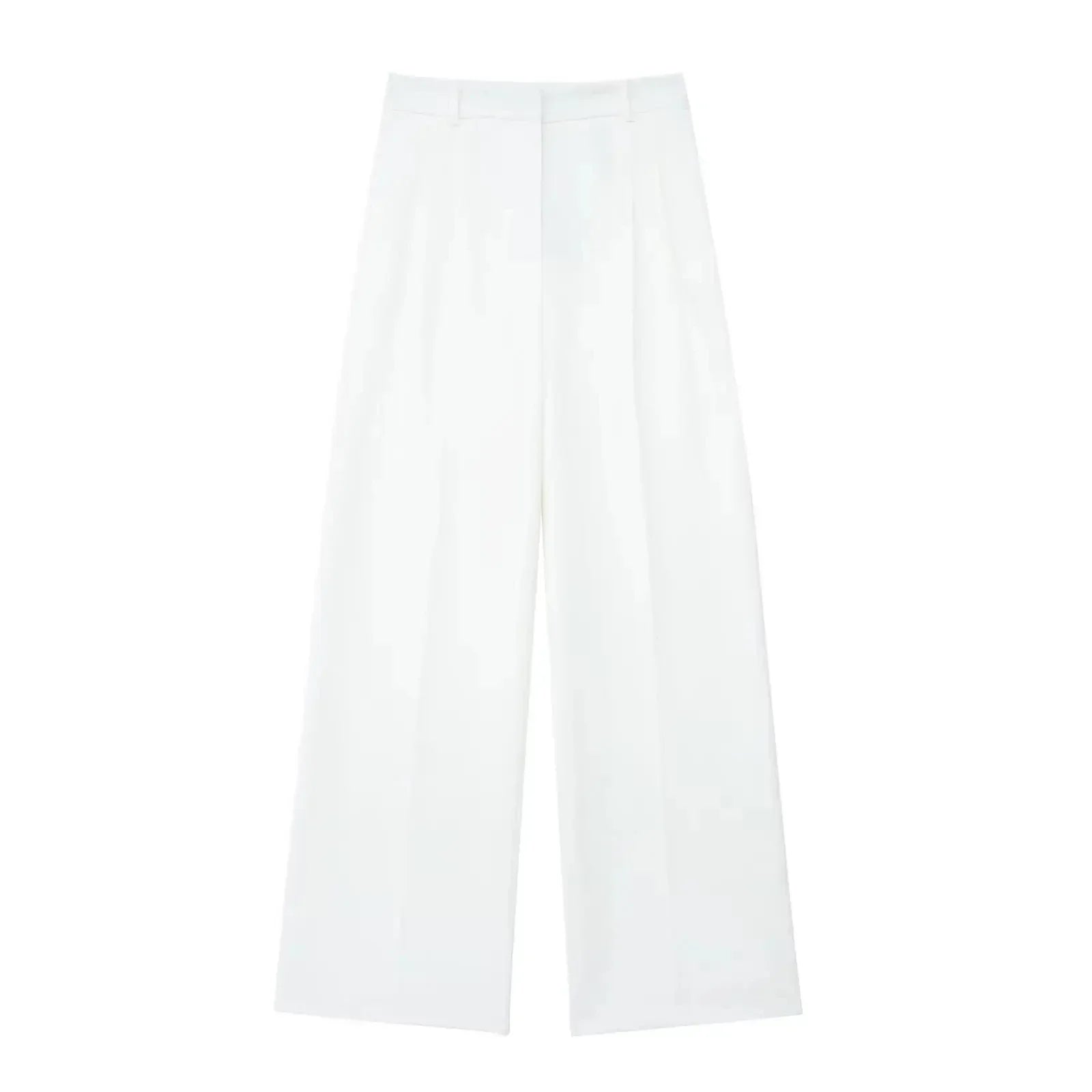 Conjunto Colete Halter Sem Mangas com Bolsos + Calça Pantalona Cintura Alta, Look Executivo Moderno