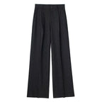 Calça de Alfaiataria Listrada – Cintura Alta e Silhueta Wide Leg Elegante