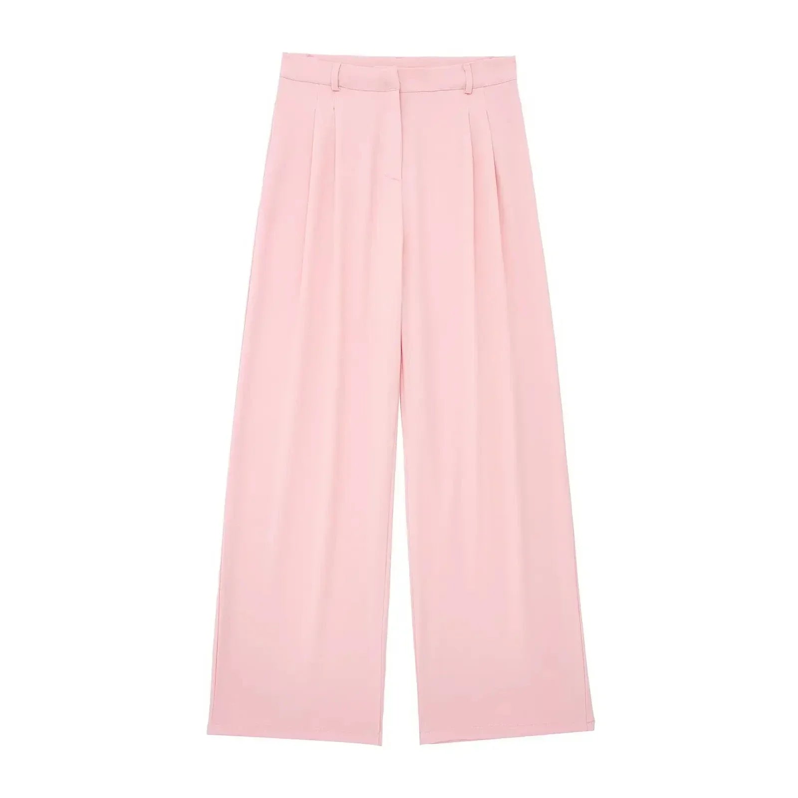 Conjunto Colete Halter Sem Mangas com Bolsos + Calça Pantalona Cintura Alta, Look Executivo Moderno
