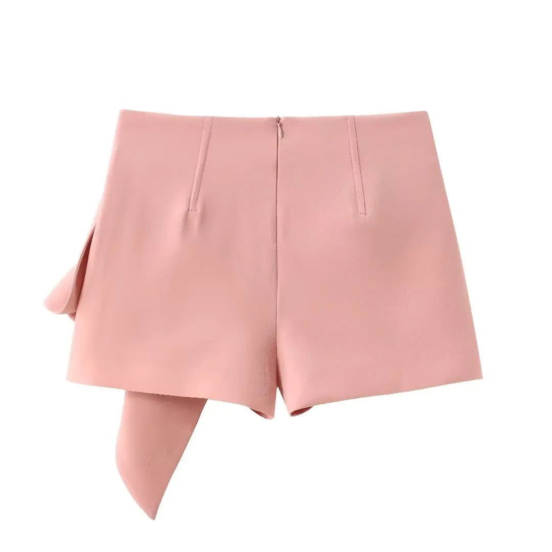 Conjunto Feminino 3 Peças: Blazer, Colete Corset e Short Saia de Cintura Alta