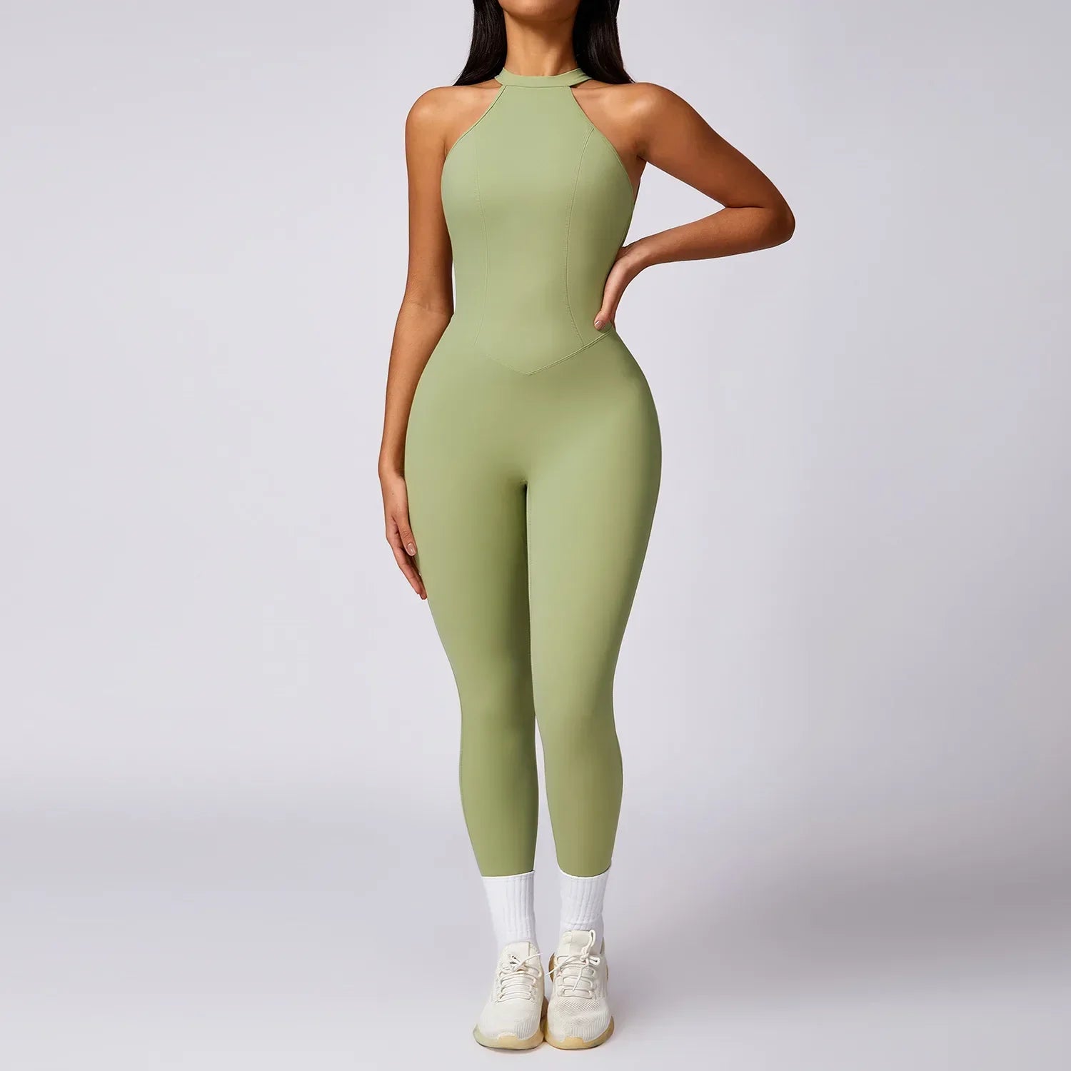 Macacão sem costura outerwear alta elasticidade