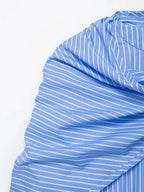 Camisa Casual Listrada com Lenço Integrado