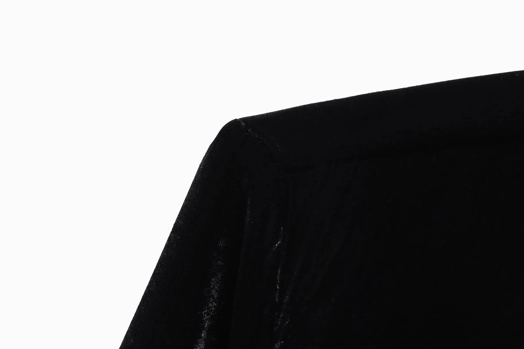 Conjunto em Veludo com Camisa de Manga Longa e Calça – Design Elegante com Detalhes Laterais