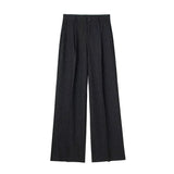 Calça de Alfaiataria Listrada – Cintura Alta e Silhueta Wide Leg Elegante