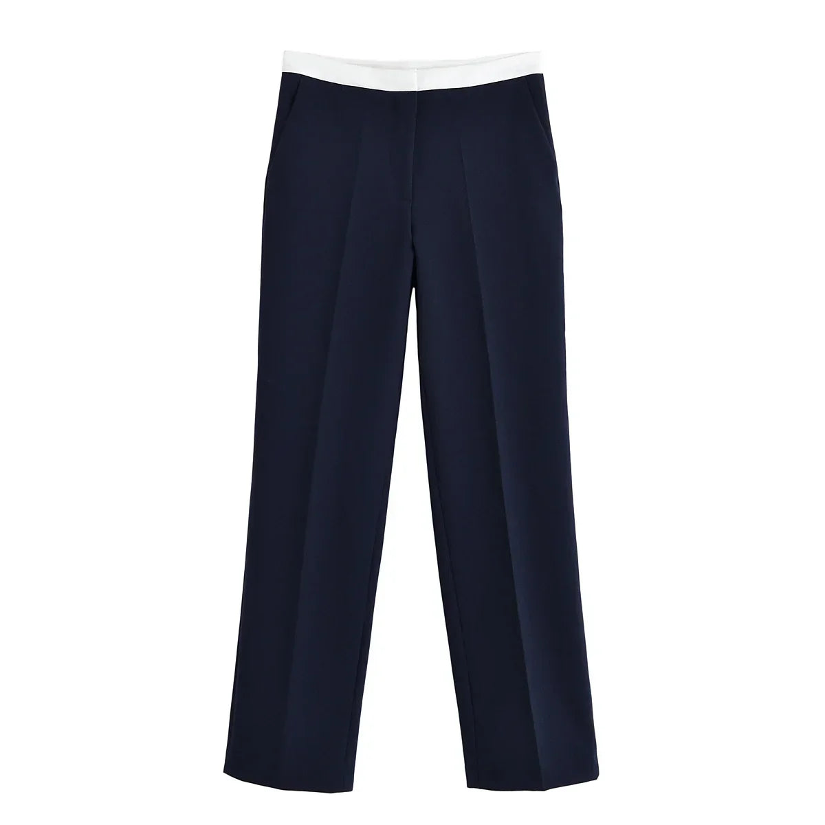 Conjunto Feminino Versátil – Blusa Básica com Recortes e Calça Reta Cintura Alta