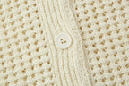 Conjunto em Tricô Vazado – Saia Mini + Camisa