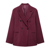 Conjunto  – Blazer com Botões Duplos e Calça de Cintura Alta