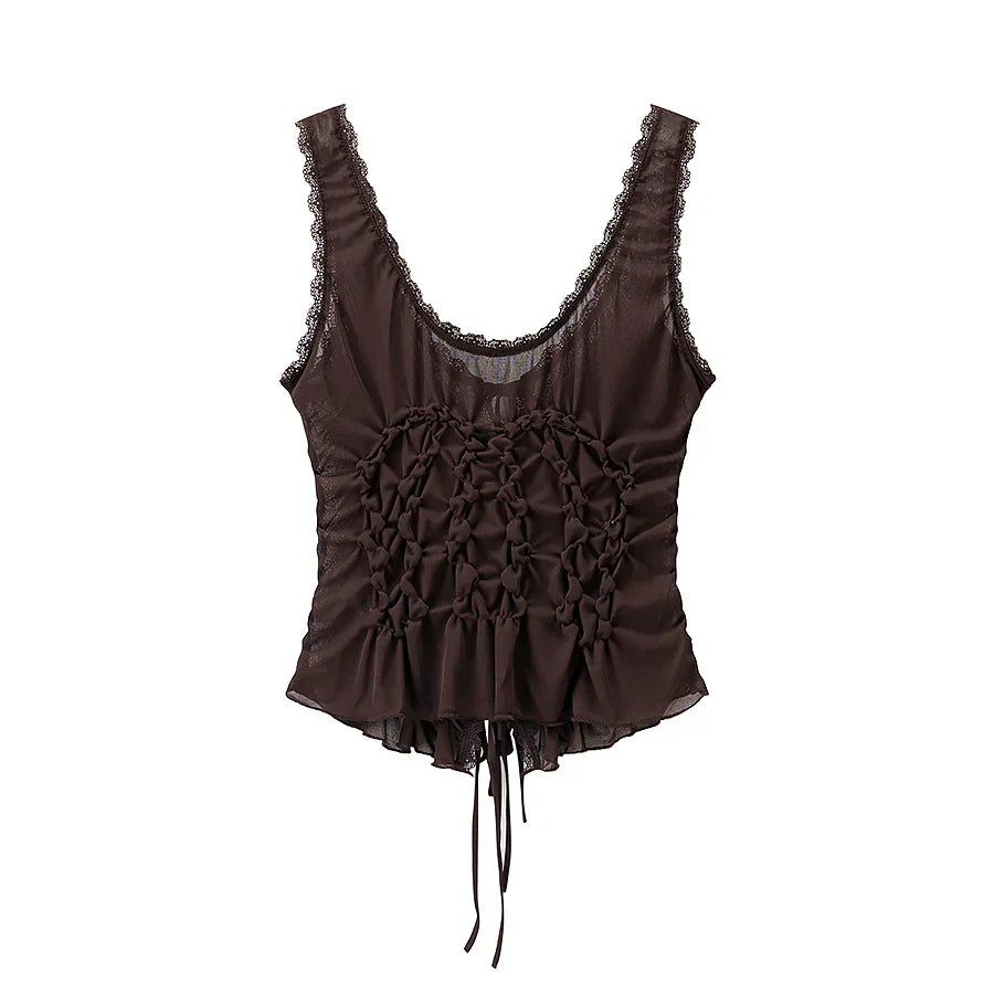 Top Modelo Escultural com Drapeado Delicado e Decote em V – Silhueta Elegante e Ajuste Modelado