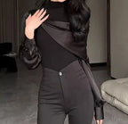 Blusa com Gola Alta Média – Elegância Sofisticada