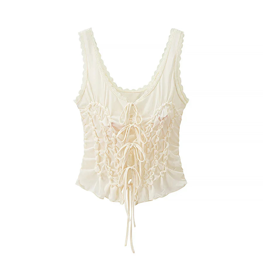 Top Modelo Escultural com Drapeado Delicado e Decote em V – Silhueta Elegante e Ajuste Modelado