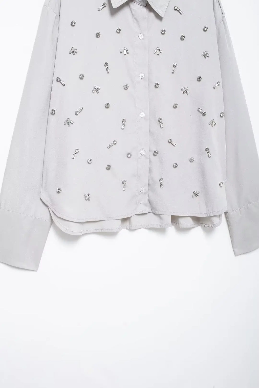 Conjunto Bordado com cristais - shorts e camisa