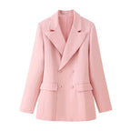 Conjunto Blazer Transpassado e Saia Evasê em Renda Trabalhada