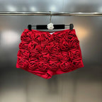 Saia Com Aplicação em rosas bordadas - Alfaiataria