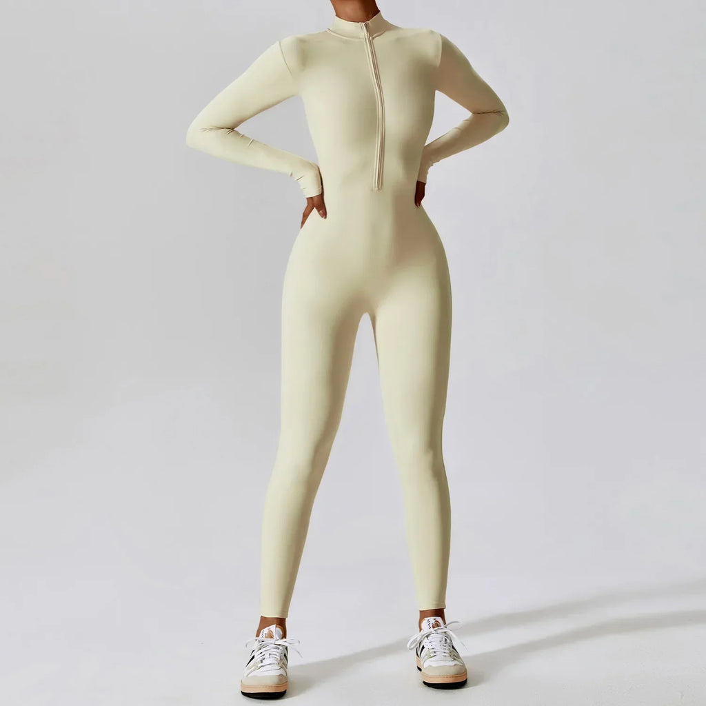 Macacão sem costura outerwear alta elasticidade