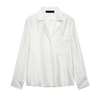 Camisa Elegante de Manga Longa – Modelagem Solta e Minimalista