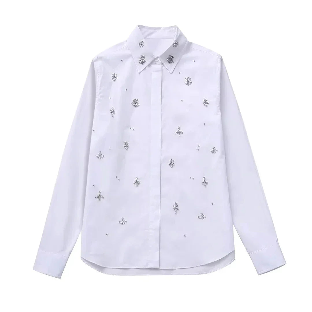 Camisa bordado em Cristais - Novidade