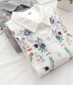 Camisa 100% Algodão com Bordado – Conforto e Estilo Natural