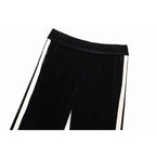 Conjunto em Veludo com Camisa de Manga Longa e Calça – Design Elegante com Detalhes Laterais