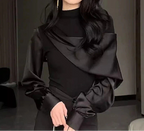 Blusa com Gola Alta Média – Elegância Sofisticada