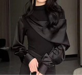 Blusa com Gola Alta Média – Elegância Sofisticada