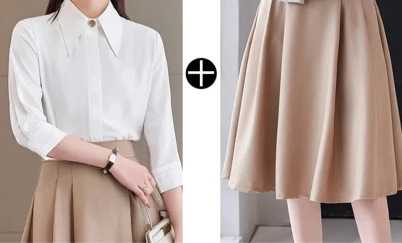 Conjunto saia e Camisa Alfaiataria Luxo