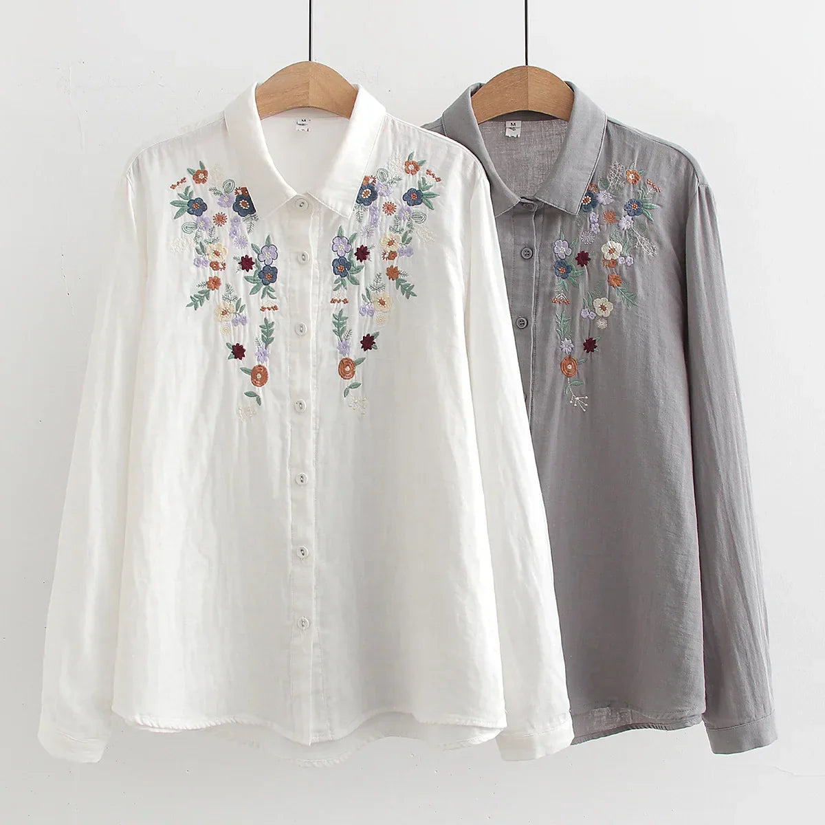 Camisa 100% Algodão com Bordado – Conforto e Estilo Natural