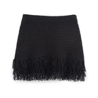 Conjunto em Tricô Vazado – Saia Mini + Camisa