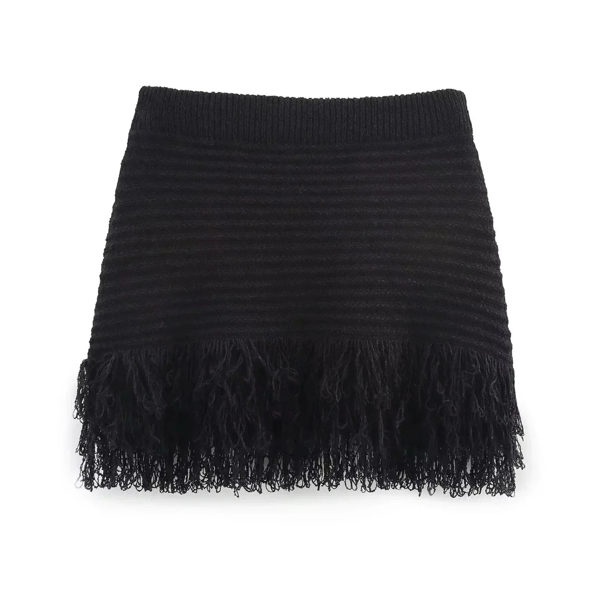 Conjunto em Tricô Vazado – Saia Mini + Camisa