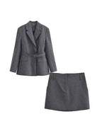 Conjunto Blazer e Saia Alfaiataria - Novidade