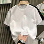 Camiseta com Apliques de Strass – Estilo Casual