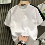 Camiseta com Apliques de Strass – Estilo Casual