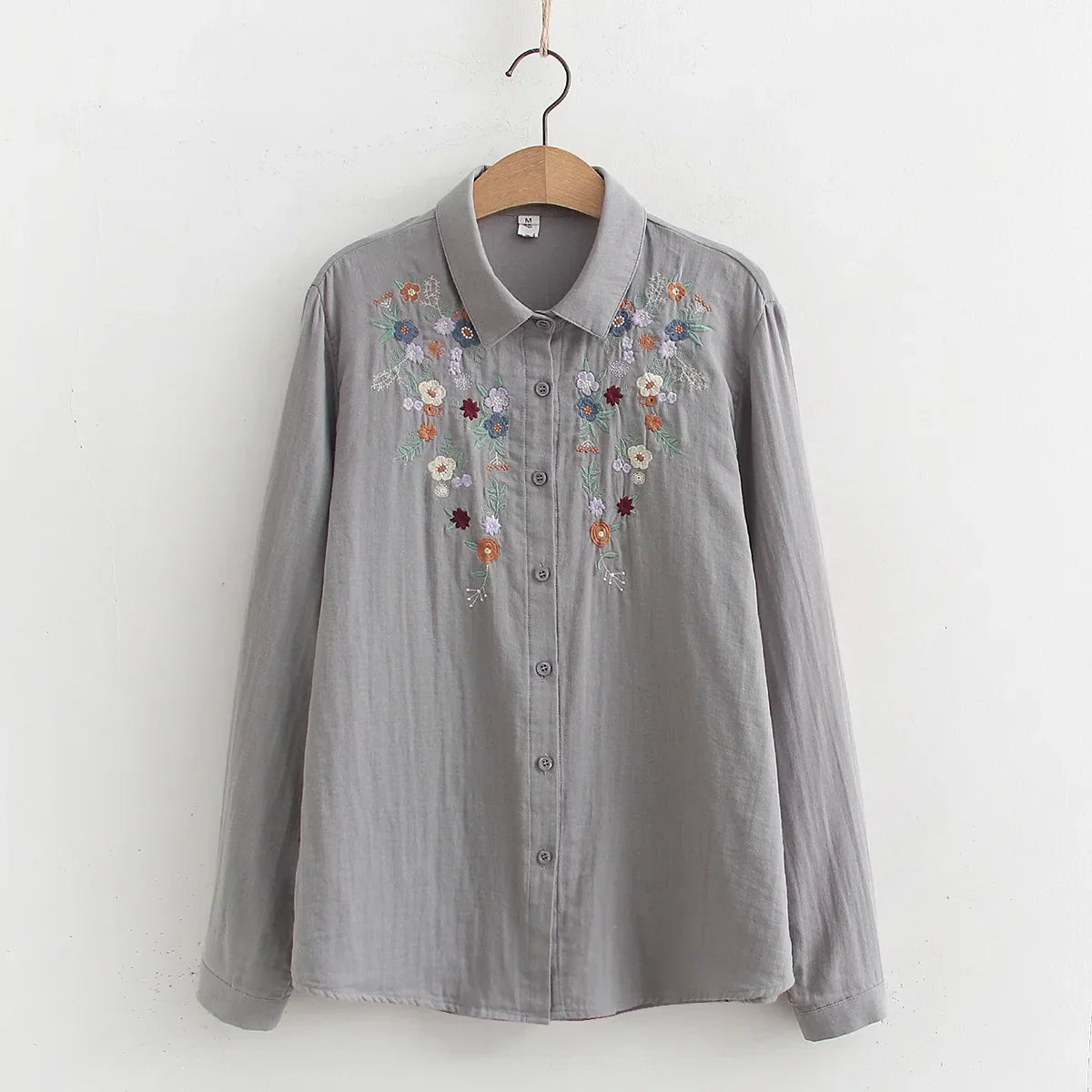Camisa 100% Algodão com Bordado – Conforto e Estilo Natural
